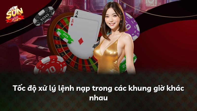 Tốc độ xử lý lệnh nạp trong các khung giờ khác nhau